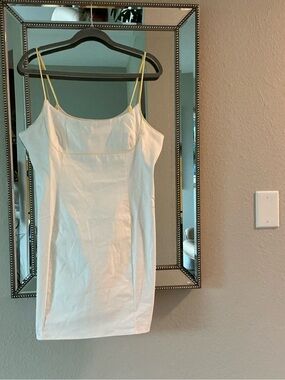 ASOS White Mini Dress with Yellow Straps